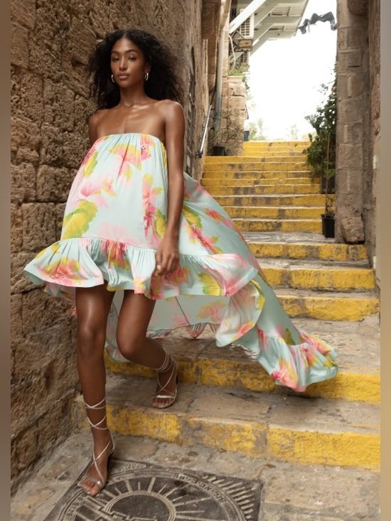HEMANT & NANDITA Dresses & Skirts - Hemant & Nandita Tropical Floral High-Low Dress | REVOLVE | NWT
